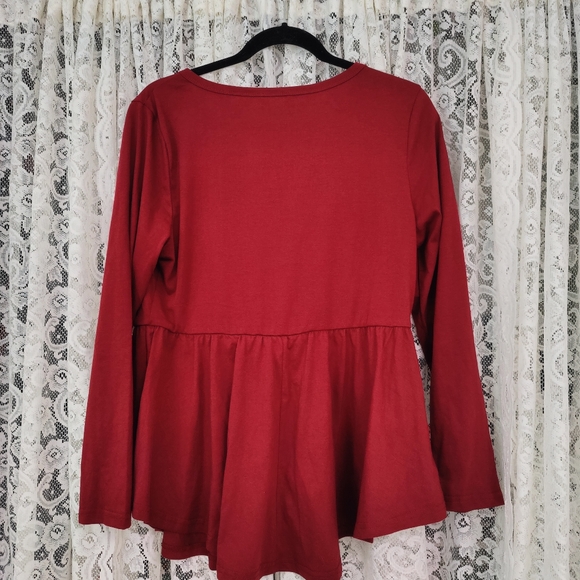 NWT Bloomchic burgundy / maroon top size 12 - Picture 6 of 7